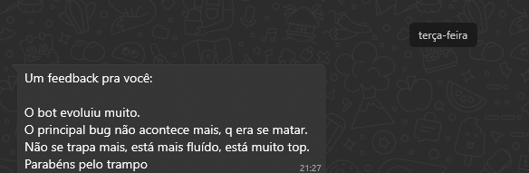 Giovanni - Usuário Retornando